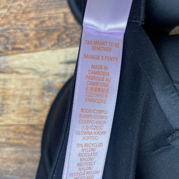 Savage X Fenty by Rihanna Women's 32D Caviar Black Soft N Savage Padded Demi Bra - Picture 12 of 16